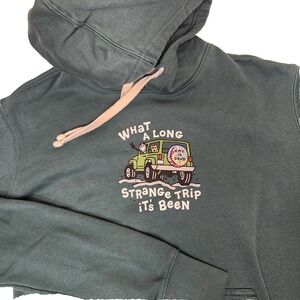 Life is Good Mens Size Small What a Long Strange Trip its Been Hoodie Sweatshirt